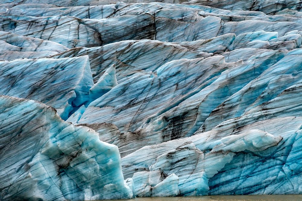 Blue Large Svinafellsjokull Glacier Brown Lagoon-Vatnajokull National Park-Iceland